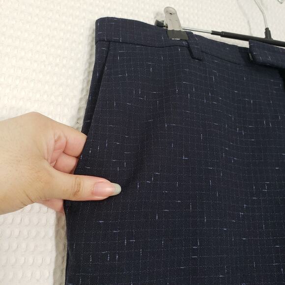 Twisted Tailor Pants Mens 34R Navy Nep Brenes Slim Fit Suit Trousers Dress Party - Picture 6 of 16